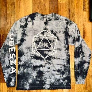 Odesza Long Sleeve L Shirt - Black White Tie-Dye